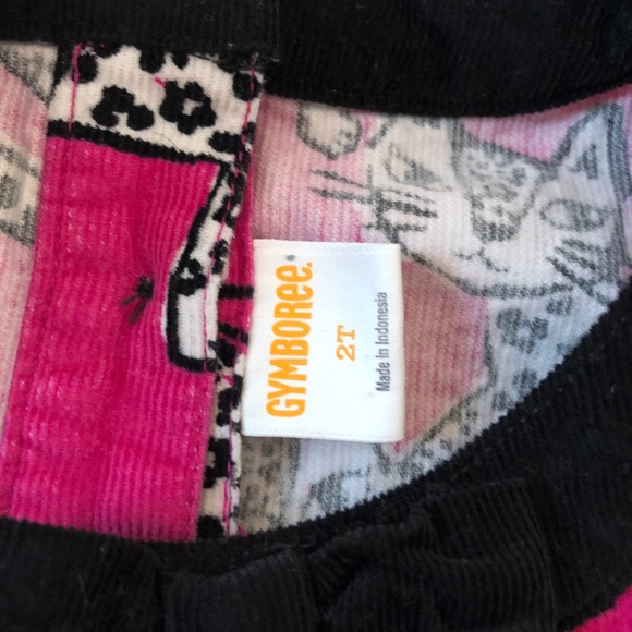 Gymboree Pin and Black Corduroy Cat Dress - Picture 5 of 5